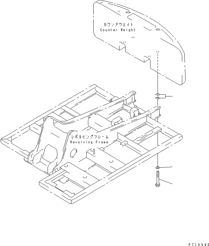 Excavators Komatsu / PC200LC-6 S/N 80001-UP(pc200l2r) / COUNTER WEIGHT MOUNTING(240570 : M1520-01A0)