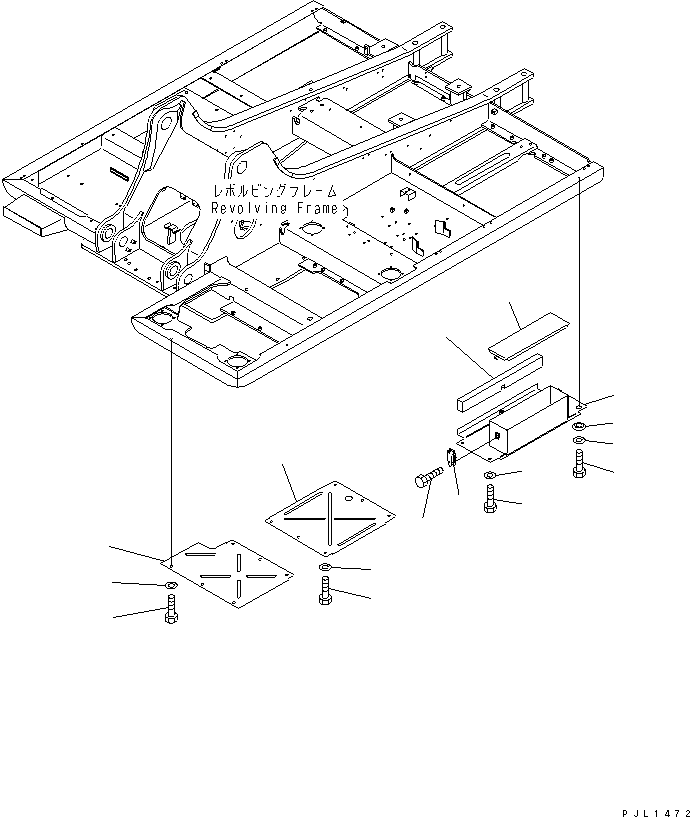 Excavators Komatsu / PC200LC-6 S/N 80001-UP(pc200l2r) / UNDER COVER (REVOLVING FRAME) (LEFT SIDE COVER AND TOOL BOX)(#103691-103944)(240620 : M1810-01A0E)