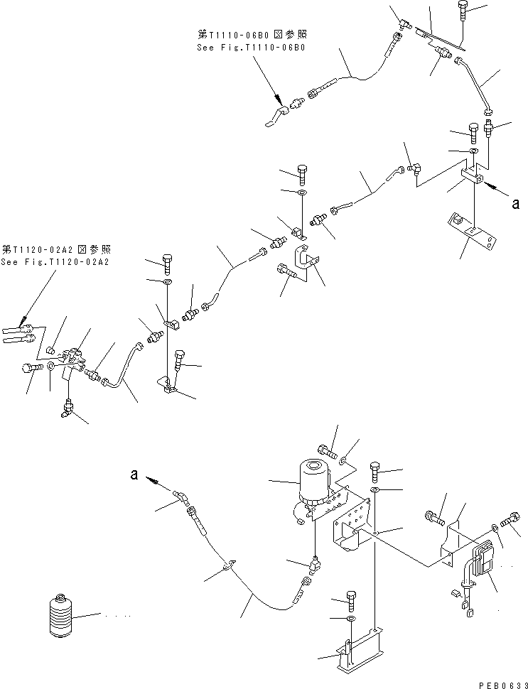 Excavators Komatsu / PC200LC-6 S/N 80001-UP(pc200l2r) / AUTO GREASE SUPPLY SYSTEM PARTS(#80001-109065)(450050 : W1117-01A1)