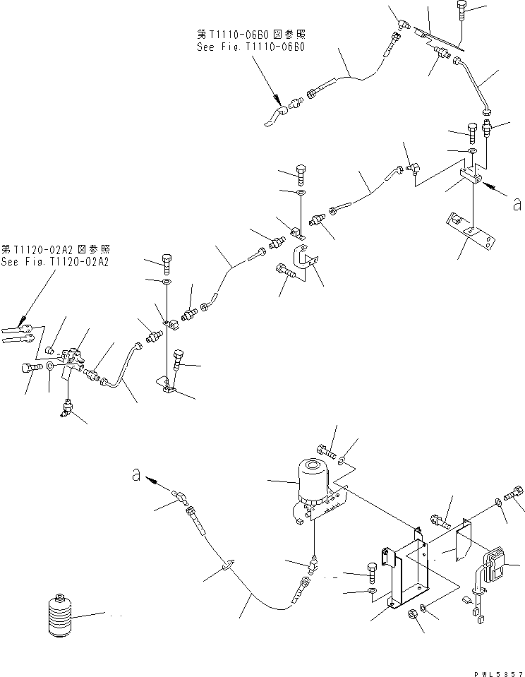 Excavators Komatsu / PC200LC-6 S/N 80001-UP(pc200l2r) / AUTO GREASE SUPPLY SYSTEM PARTS(#109066-)(450060 : W1117-01A1A)