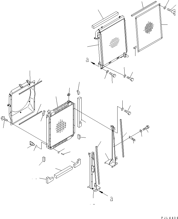 Excavators Komatsu / PC200LC-6H S/N 80001-UP (Hyper GX Spec.)(pc200l3c) / COOLING (RADIATOR) (SAE FAN GUARD) (WITH HEATER)(#106006-)(060050 : C0100-01A4B)