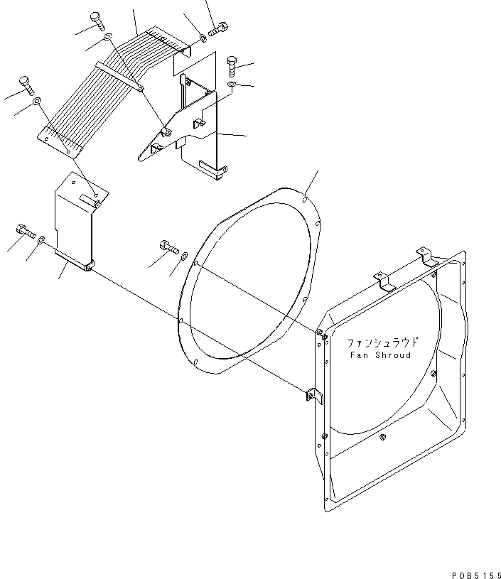 Excavators Komatsu / PC200LC-6H S/N 80001-UP (Hyper GX Spec.)(pc200l3c) / FAN GUARD (WITH AIR CONDITIONER)(#96514-)(060170 : C0310-01A1B)