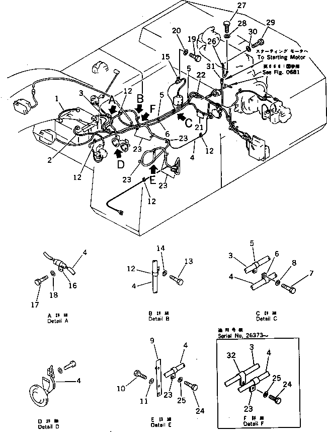 Excavators Komatsu / PC200LC-3 S/N 20001-UP(pc200l5c) / ELECTRICAL SYSTEM (WIRING) (1/2) (WITH AUTO DECELERATION ? SWING MECHANICAL BRAKE ? 3-STAGE)(#25924-)(030350 : 1433A)