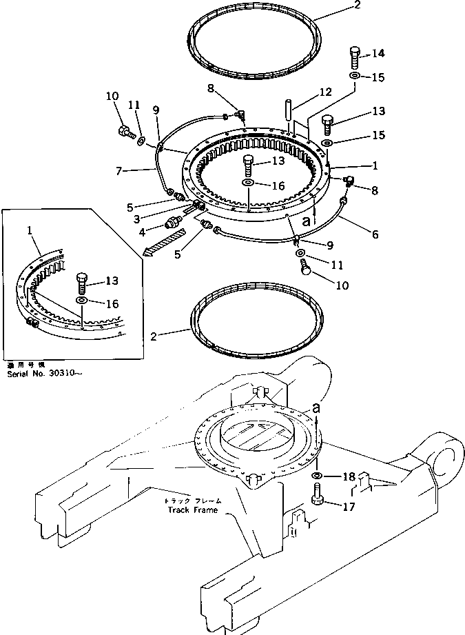 Excavators Komatsu / PC200LC-3 S/N 20001-UP(pc200l5c) / SWING CIRCLE(#20001-32597)(120010 : 4001)