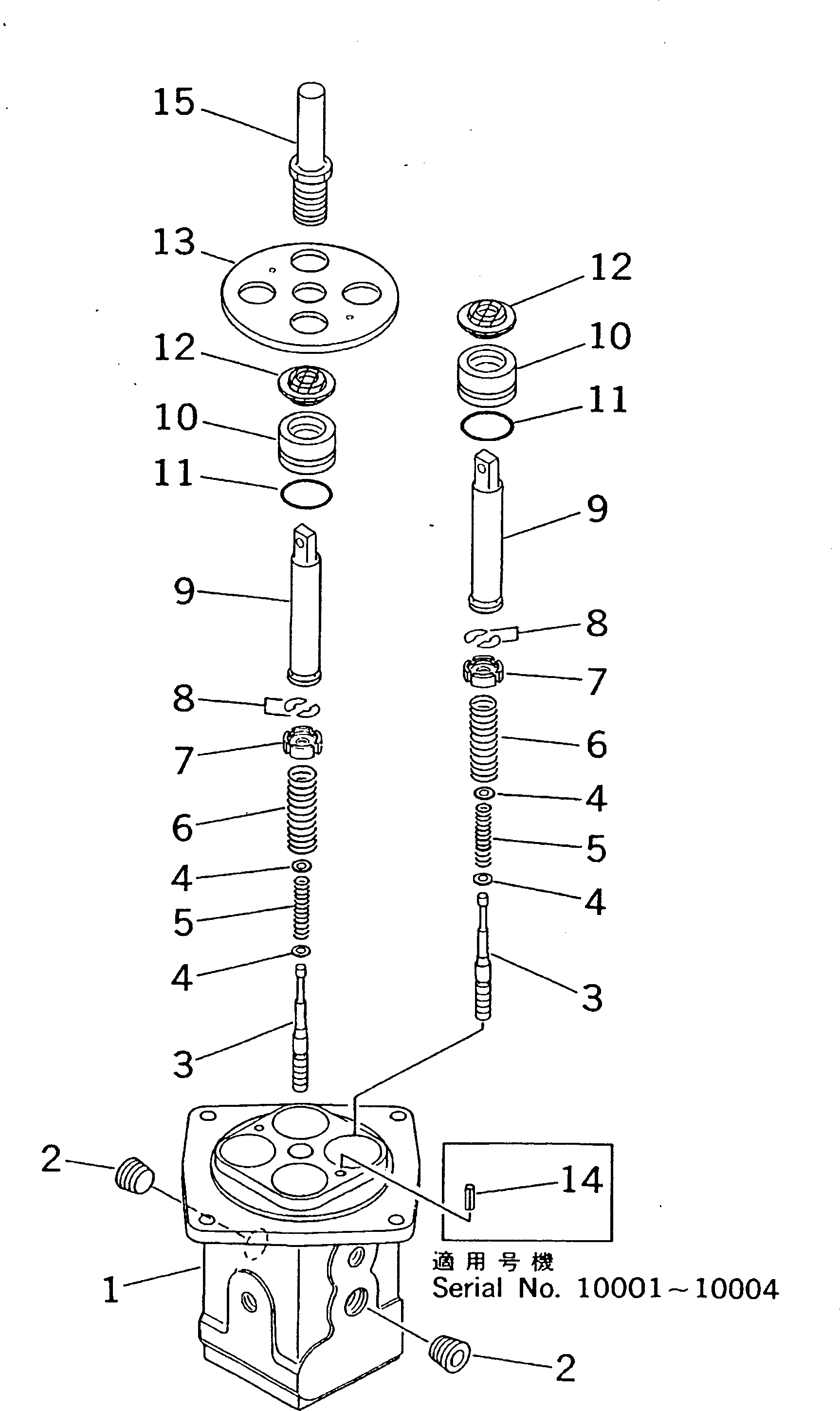 Excavators Komatsu / PC200LC-3 S/N 20001-UP(pc200l5c) / P.P.C. VALVE (FOR LONG LEVER CONTROL)(180730 : 6221)