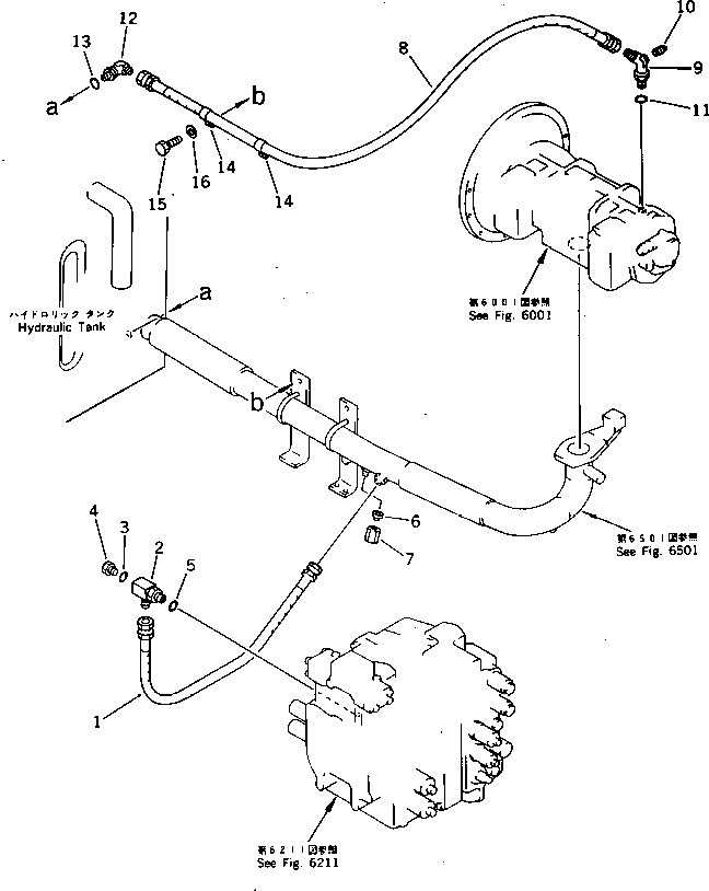 Excavators Komatsu / PC200LC-3 S/N 20001-UP(pc200l5c) / HYDRAULIC PIPING (DRAIN) (FOR WRIST CONTROL)(#21039-21118)(181110 : 6529B)