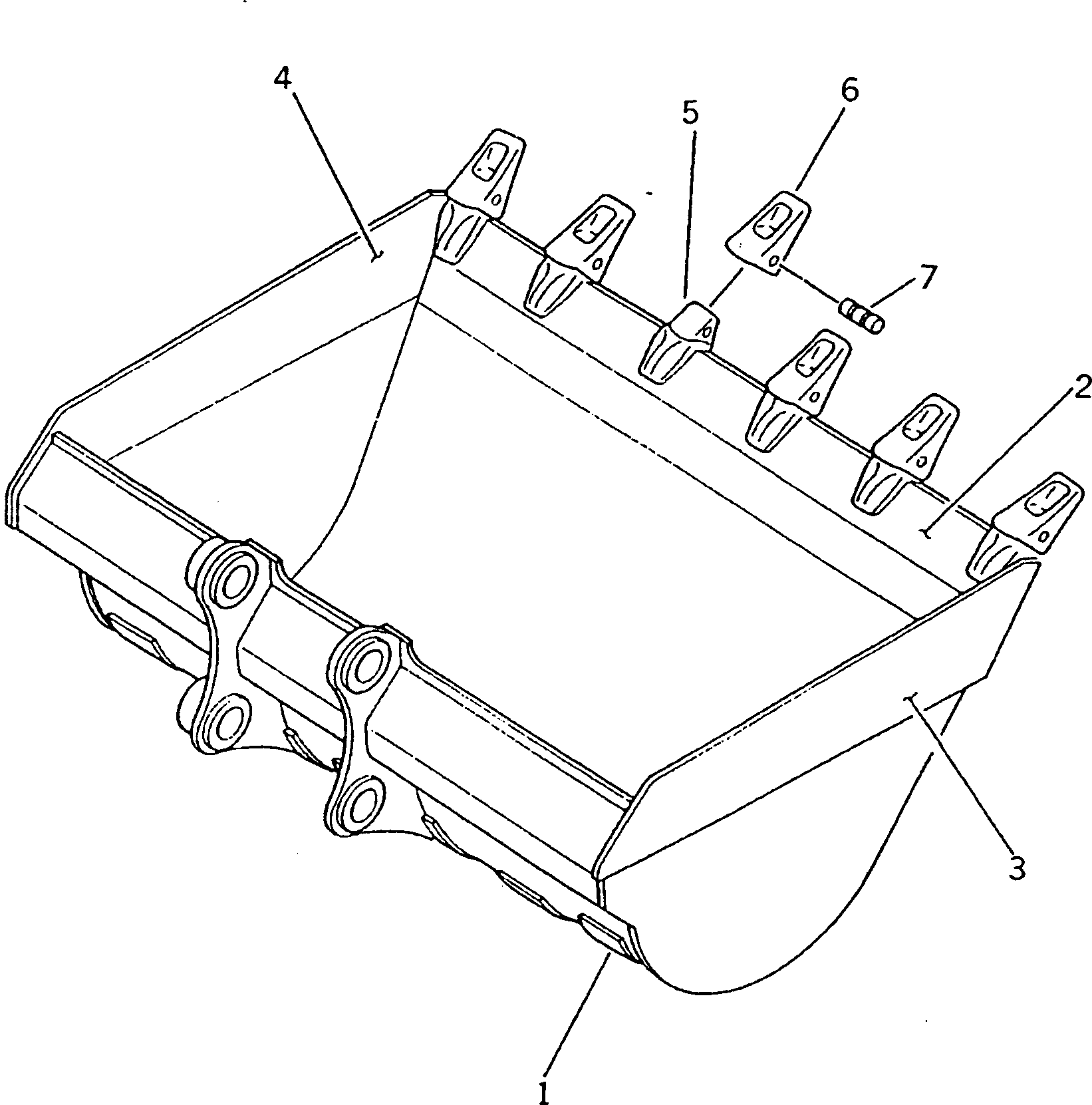 Excavators Komatsu / PC200LC-3 S/N 20001-UP(pc200l5c) / BUCKET ? 1.2M3 WIDTH 1680MM ? HORIZONTAL PIN TYPE(210340 : 7092)