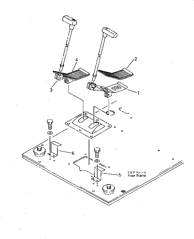 Excavators Komatsu / PC200LC-3 S/N 20001-UP(pc200l5c) / TRAVEL PEDAL (FOR USA AND CANADA)(#26050-)(270390 : 9441)