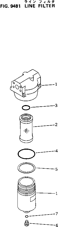 Excavators Komatsu / PC200LC-3 S/N 20001-UP(pc200l5c) / LINE FILTER(270450 : 9481)