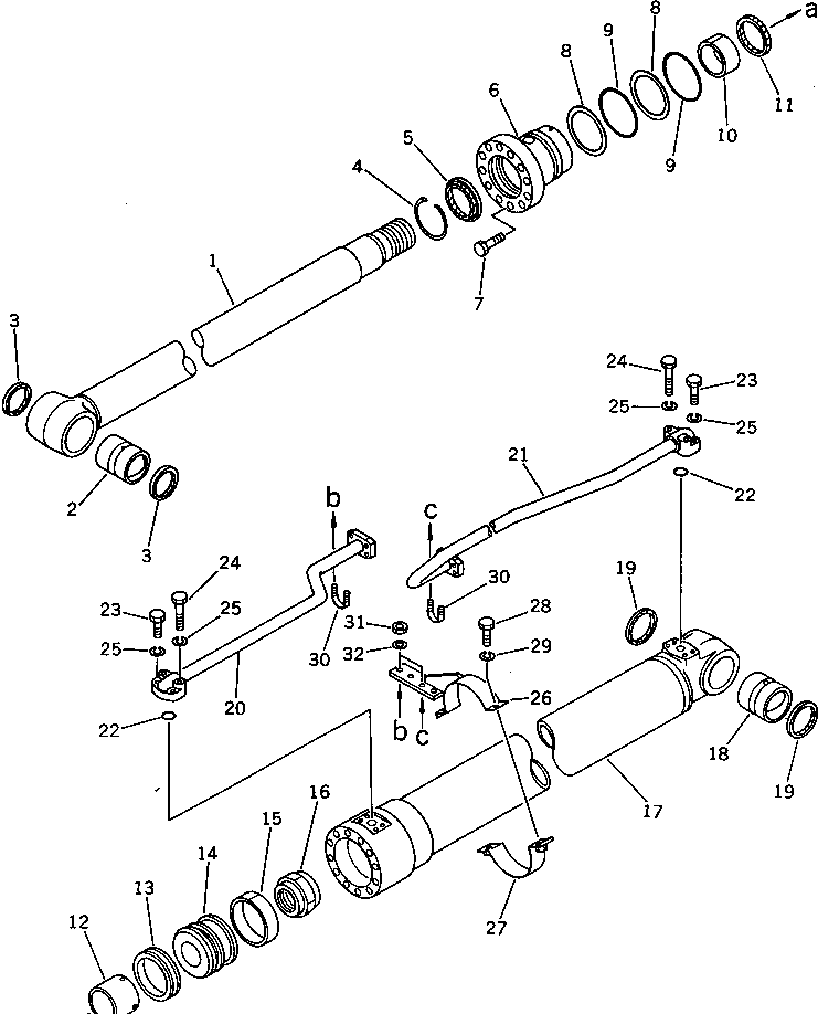 Excavators Komatsu / PC200LC-3 S/N 20001-UP(pc200l7r) / BOOM CYLINDER(#20001-35302)(180570 : 6401)