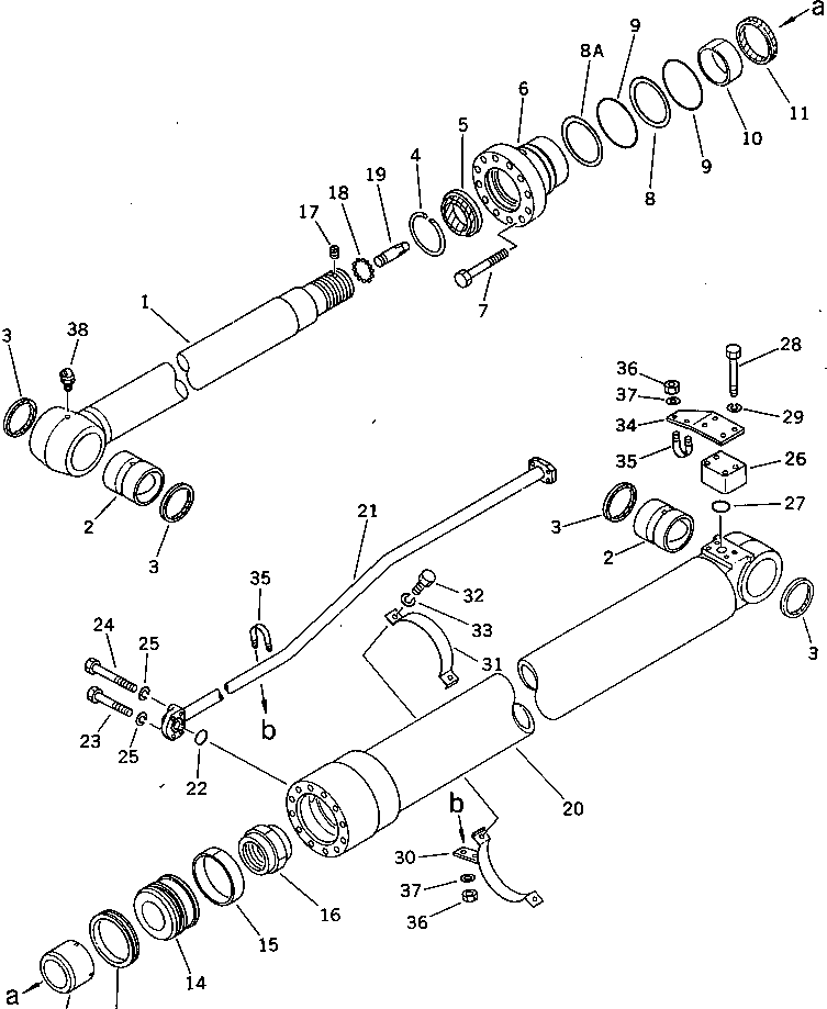 Excavators Komatsu / PC200LC-3 S/N 20001-UP(pc200l7r) / ARM CYLINDER(#20001-35302)(180590 : 6403)