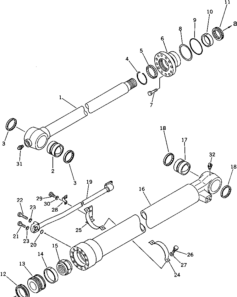 Excavators Komatsu / PC200LC-3 S/N 20001-UP(pc200l7r) / BUCKET CYLINDER(#20001-35302)(180610 : 6405)