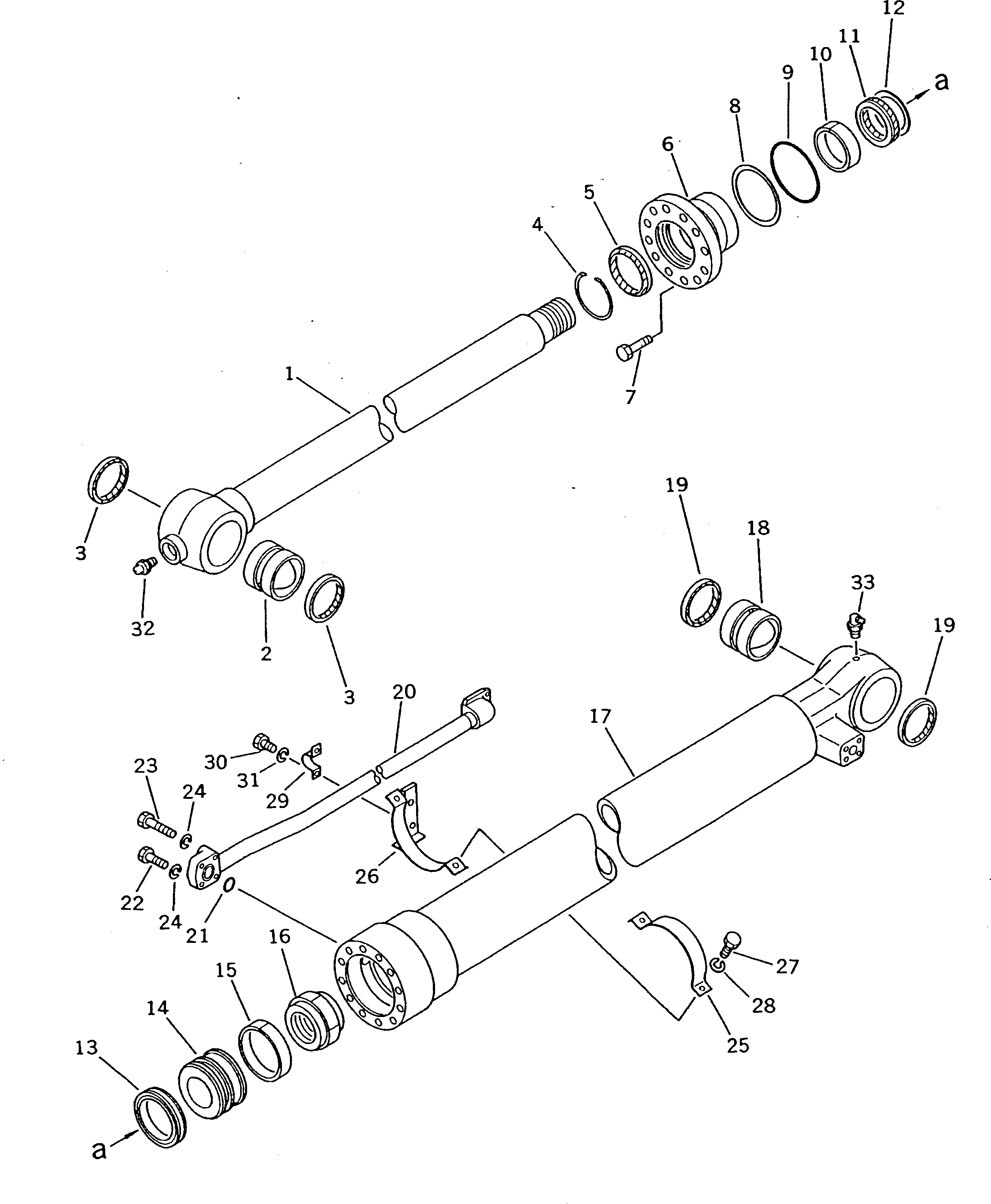 Excavators Komatsu / PC200LC-3 S/N 20001-UP(pc200l7r) / BUCKET CYLINDER(#35303-)(180620 : 6405A)