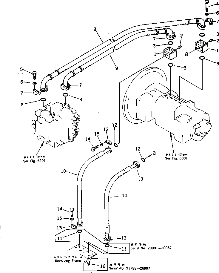 Excavators Komatsu / PC200LC-3 S/N 20001-UP(pc200l7r) / HYDRAULIC PIPING (PUMP TO CONTROL VALVE)(180650 : 6503)