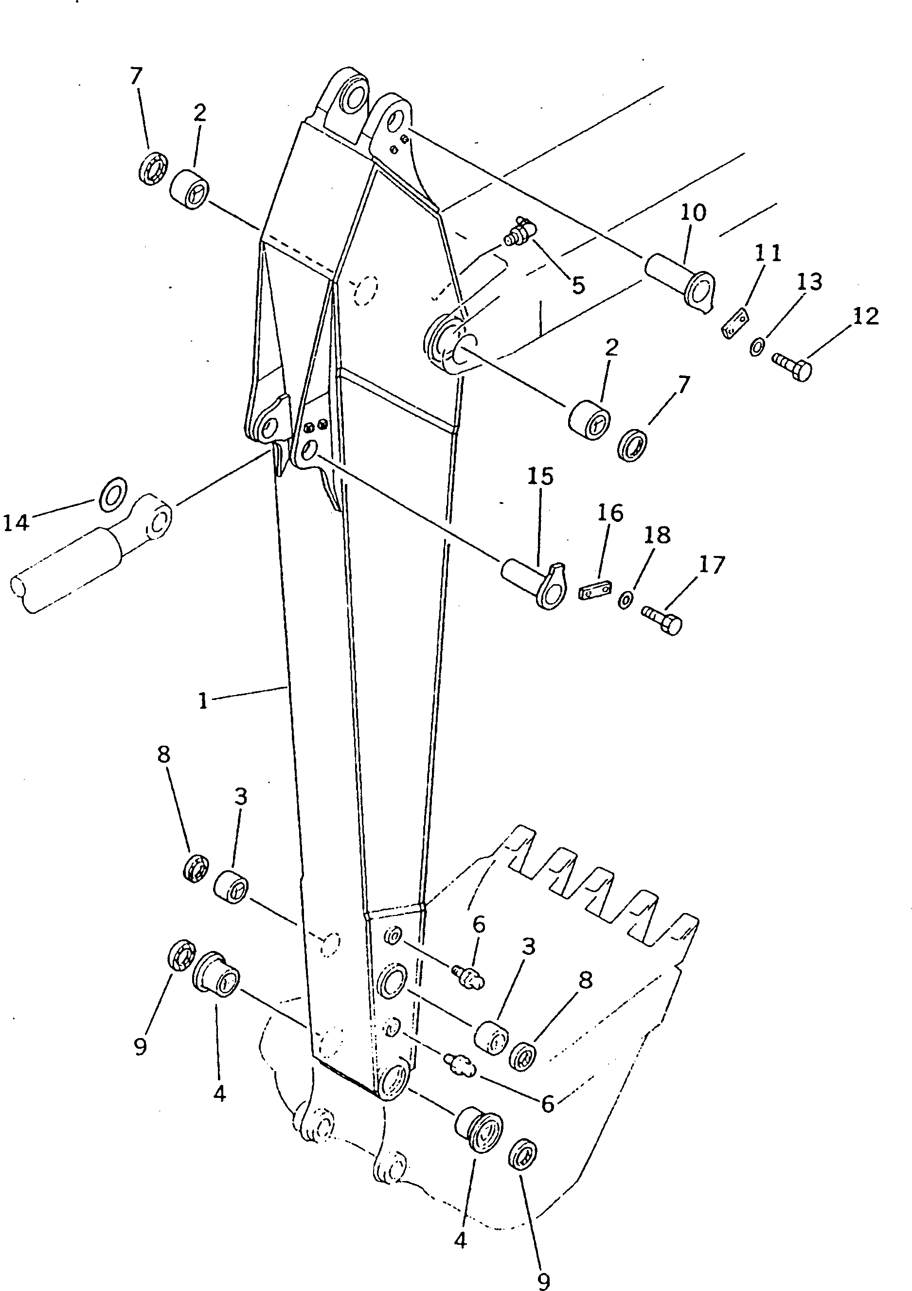 Excavators Komatsu / PC200LC-3 S/N 20001-UP(pc200l7r) / ARM(210020 : 7005)
