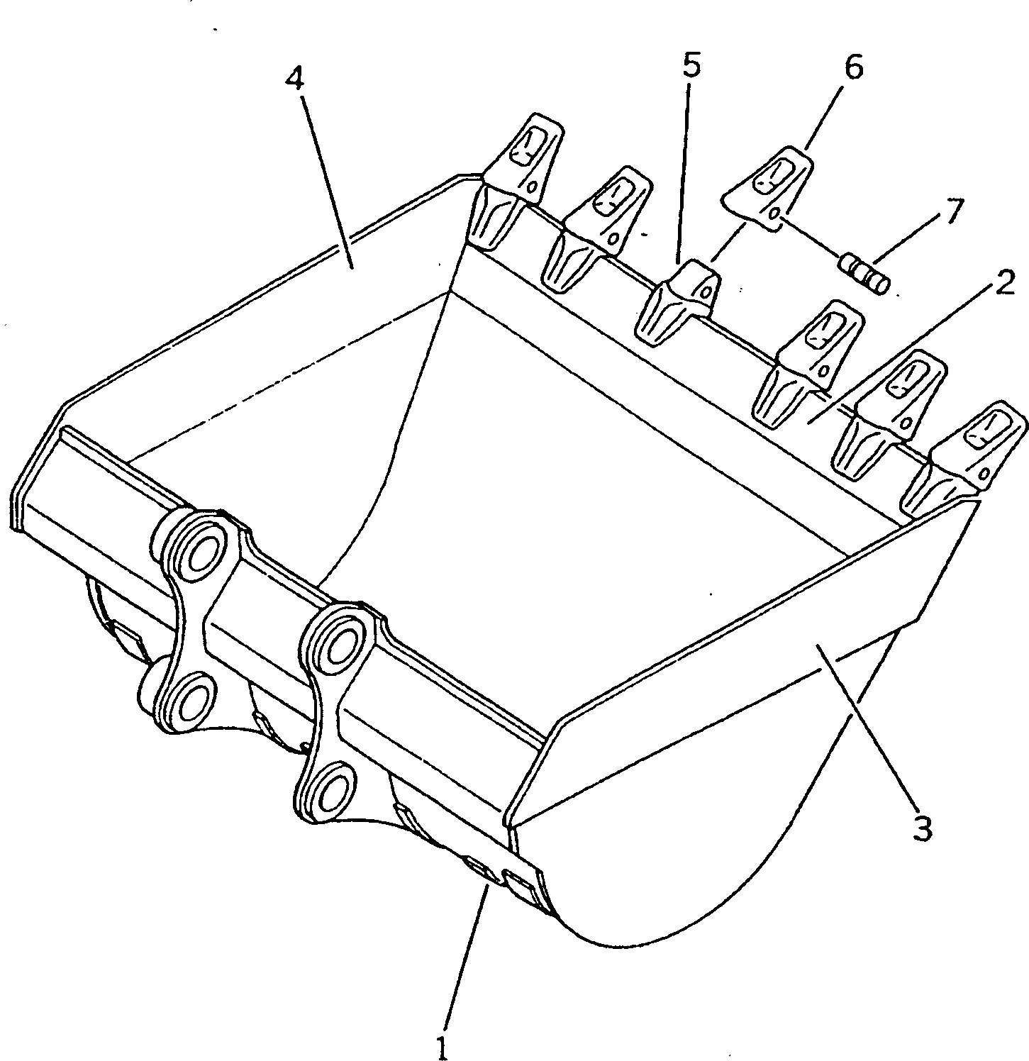 Excavators Komatsu / PC200LC-3 S/N 20001-UP(pc200l7r) / BUCKET ? 1.0M3 WIDTH 1450MM ? HORIZONTAL PIN TYPE(210220 : 7082)