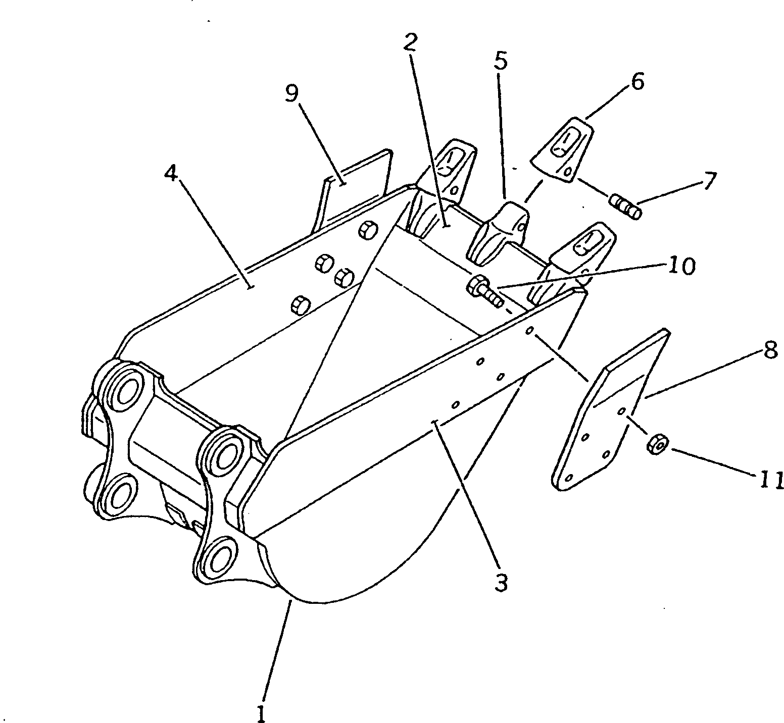 Excavators Komatsu / PC200LC-3 S/N 20001-UP(pc200l7r) / BUCKET ? 0.33M3 WIDTH 560MM ? HORIZONTAL PIN TYPE(210300 : 7122)