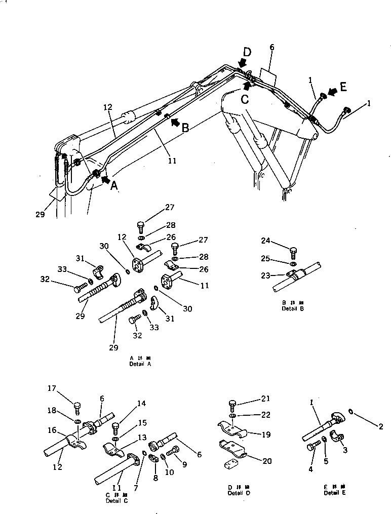 Excavators Komatsu / PC200LC-3 S/N 20001-UP(pc200l7r) / TWO PIECE BOOM (4/4)(210530 : 7437)