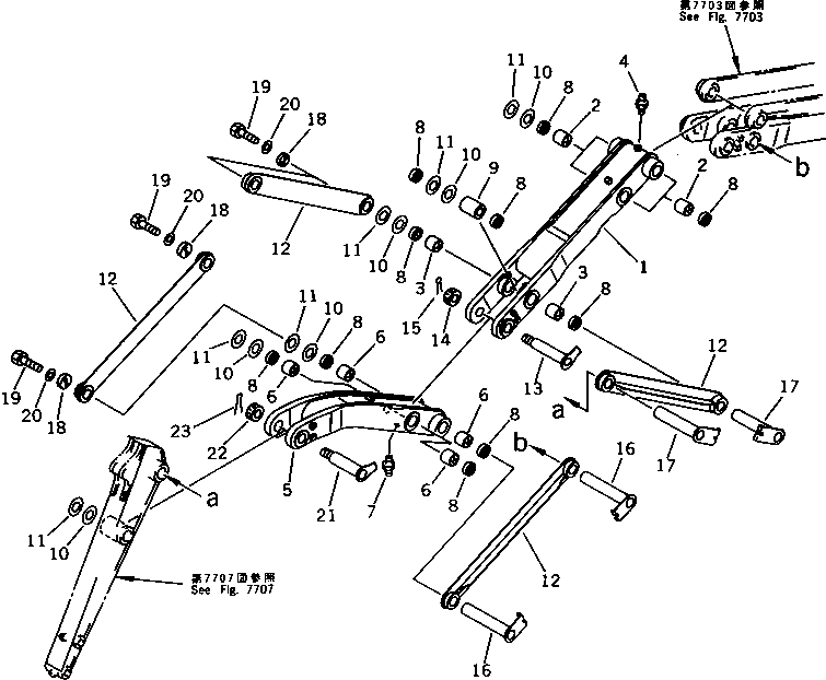 Excavators Komatsu / PC200LC-3 S/N 20001-UP(pc200l7r) / MAGIC ARM (3/4)(210940 : 7705)