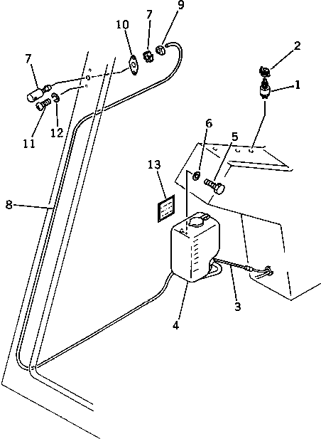 Excavators Komatsu / PC200LC-3 S/N 20001-UP(pc200l7r) / WINDOW WASHER(240080 : 8151)