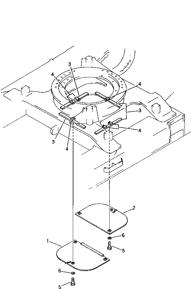 Excavators Komatsu / PC200LC-3 S/N 20001-UP(pc200l7r) / TRACK FRAME UNDER COVER(240500 : 8501)