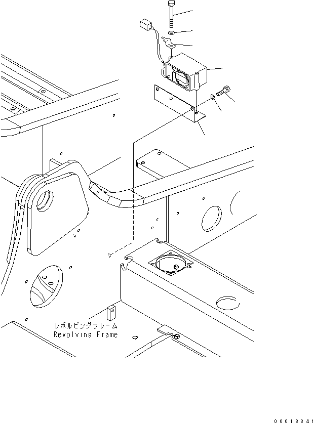 Komatsu parts book diagram for PC200LC-7-BP S/N 200001-UP: TRAVEL ALARM(#250001-)