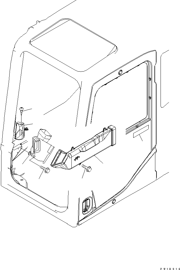Komatsu parts book diagram for PC200LC-7-BP S/N 200001-UP: OPERATOR'S CAB (DUCT)(#200001-250000)