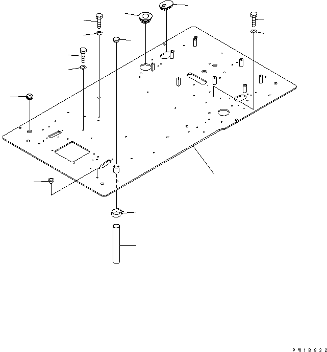 Komatsu parts book diagram for PC200LC-7-BP S/N 200001-UP: FLOOR FRAME (FLOOR FRAME)(#200001-250000)