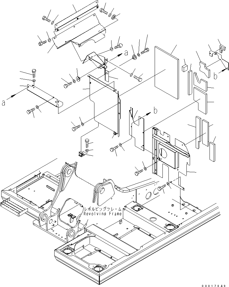 Komatsu parts book diagram for PC200LC-7-BP S/N 200001-UP: PARTITION (MACHINE CAB)(#250001-)