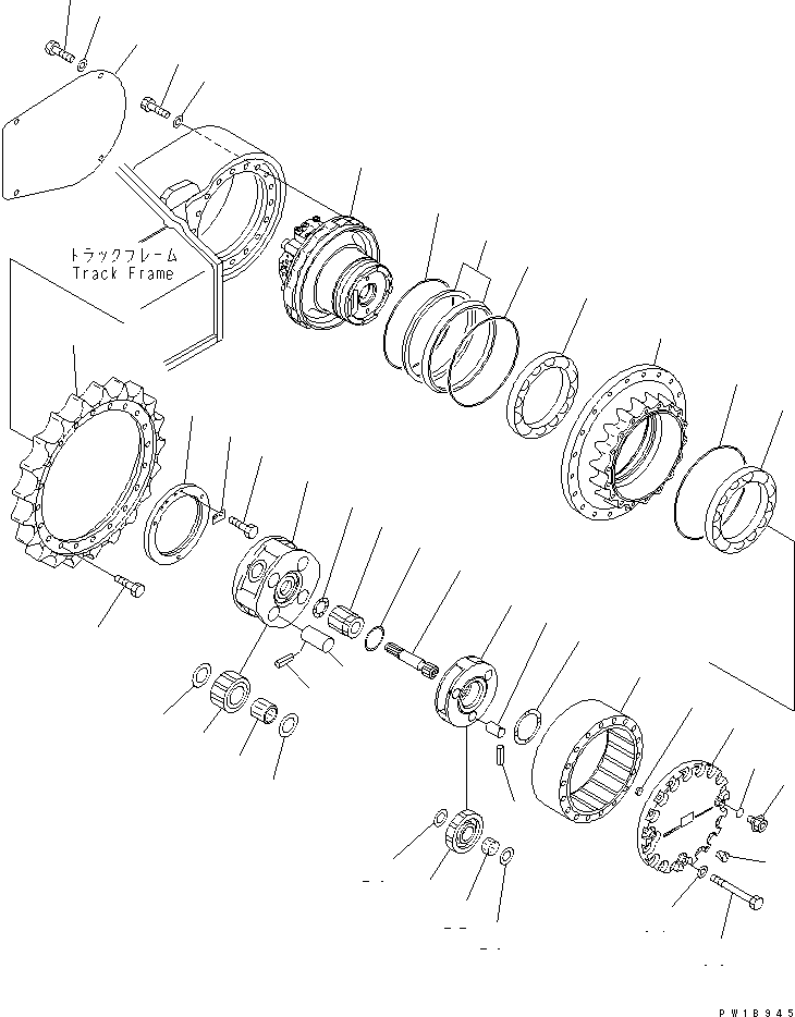 Komatsu parts book diagram for PC200LC-7-BP S/N 200001-UP: FINAL DRIVE(#200001-203012)