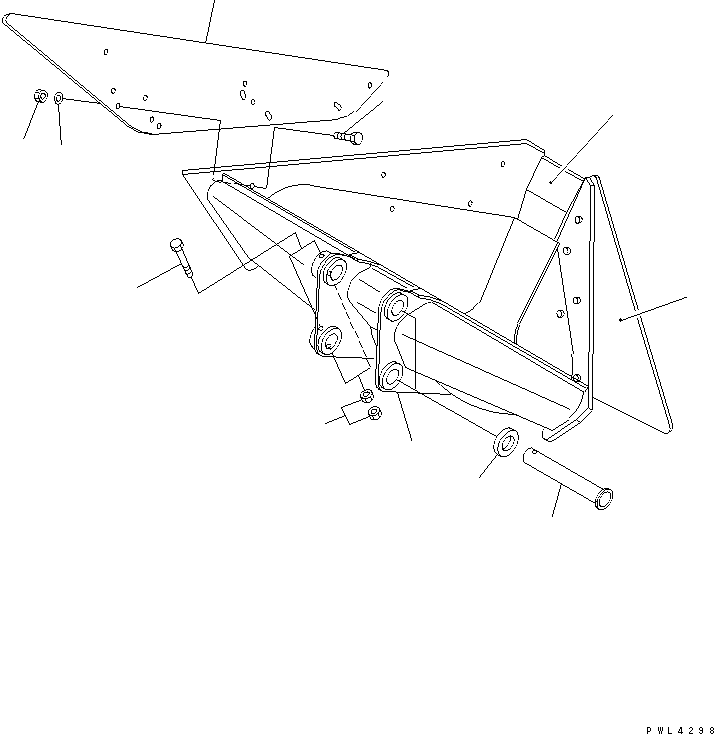 Komatsu parts book diagram for PC200LC-7-BP S/N 200001-UP: TRAPEZOIDAL BUCKET