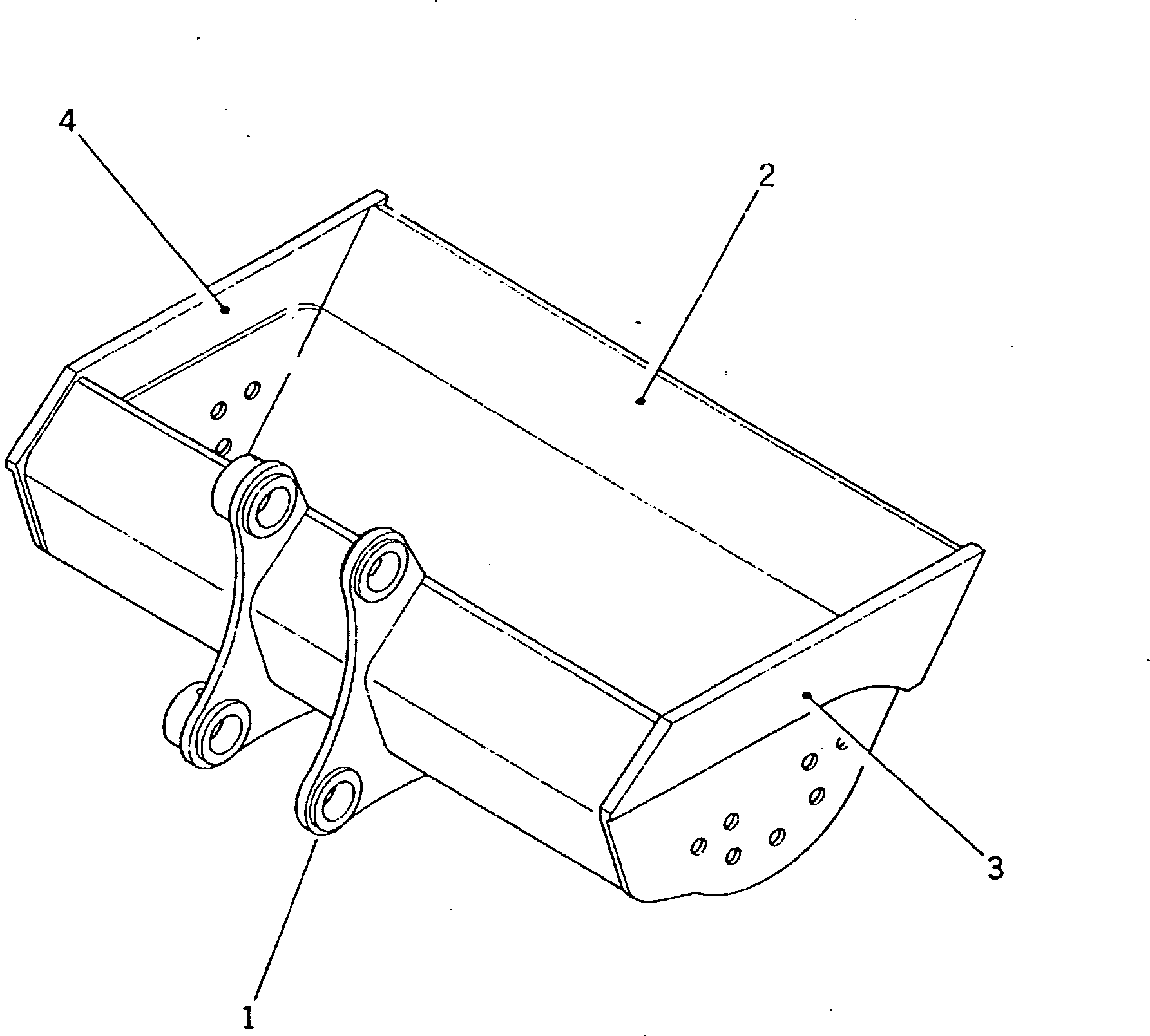 Komatsu parts book diagram for PC200LC-7-BP S/N 200001-UP: DITCH CLEANING BUCKET ? 0.8M3 (CECE 0.7M3) ? 1800MM