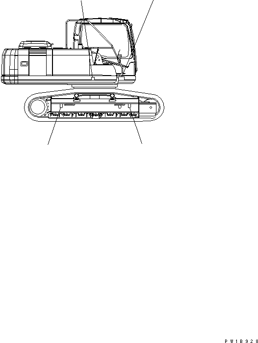 Komatsu parts book diagram for PC200LC-7-BP S/N 200001-UP: PLATE (LOAD RATING CHART) (JAPANESE)