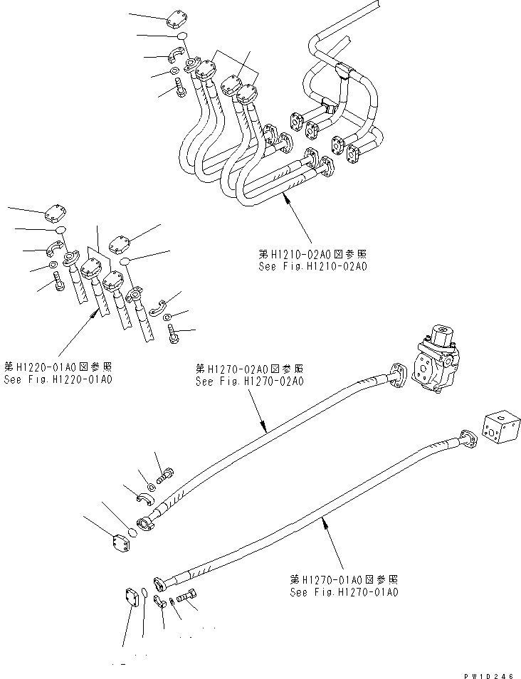 Komatsu parts book diagram for PC200LC-7-BP S/N 200001-UP: BLIND PARTS (BODY) (1 ACTUATOR)
