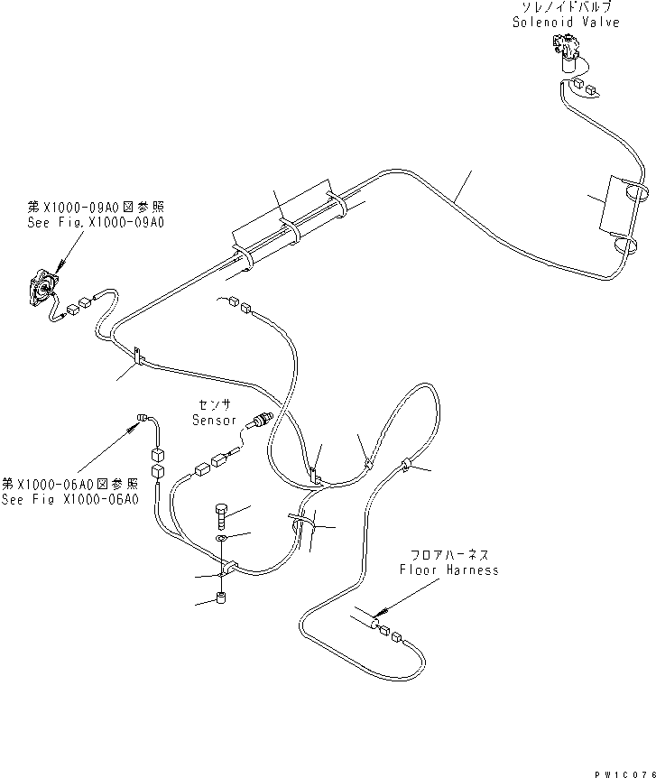 Komatsu parts book diagram for PC200LC-7-BP S/N 200001-UP: ARM CRANE (WIRING)(#200001-200975)