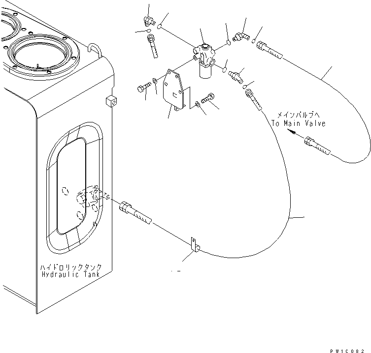 Komatsu parts book diagram for PC200LC-7-BP S/N 200001-UP: ARM CRANE (SOLENOID VALVE)(#200976-)