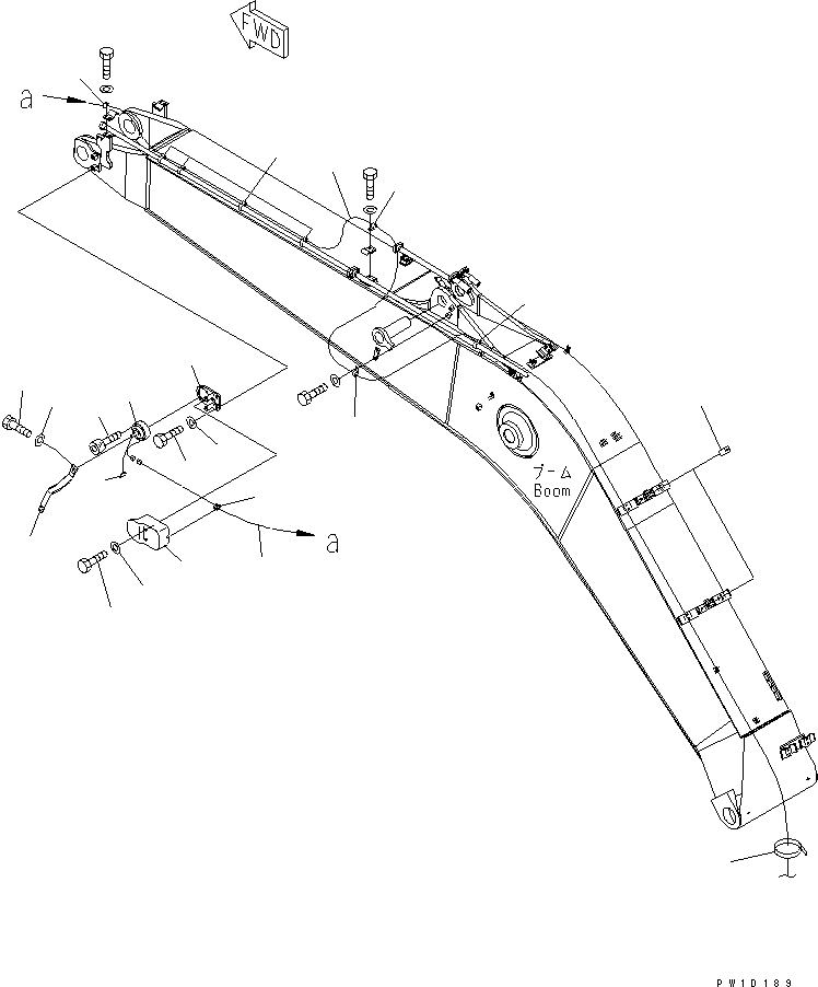 Komatsu parts book diagram for PC200LC-7-BP S/N 200001-UP: ARM CRANE (ARM POTENTIO)(#200001-200975)
