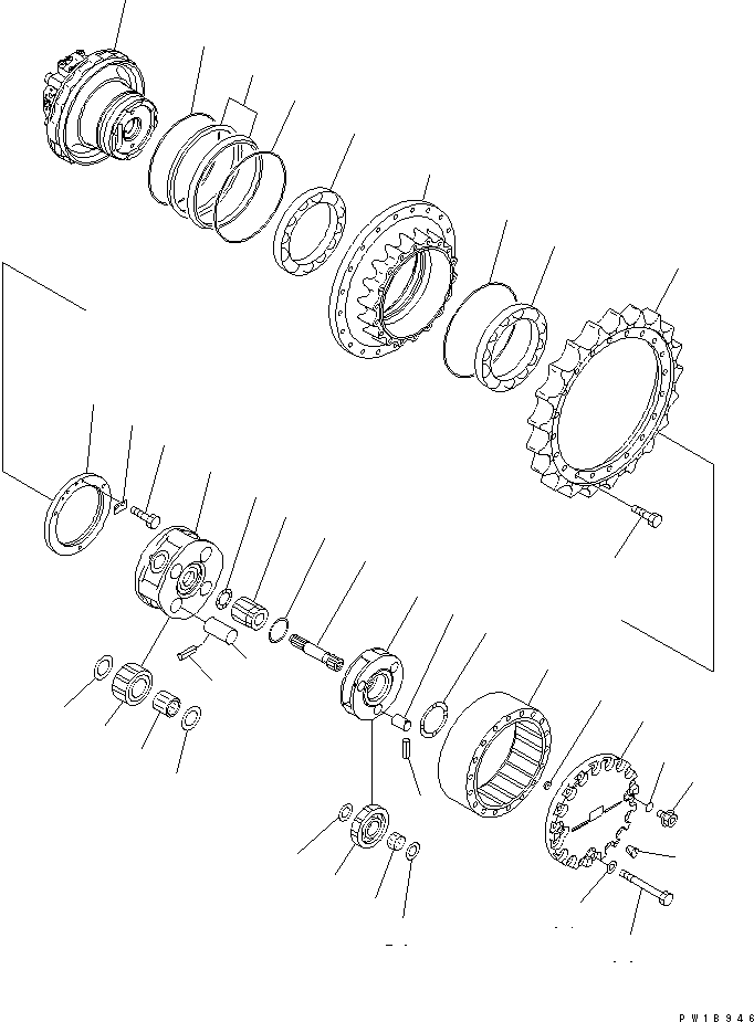 Komatsu parts book diagram for PC200LC-7-BP S/N 200001-UP: FINAL DRIVE (SUPPLY ONLY)(#200001-203012)