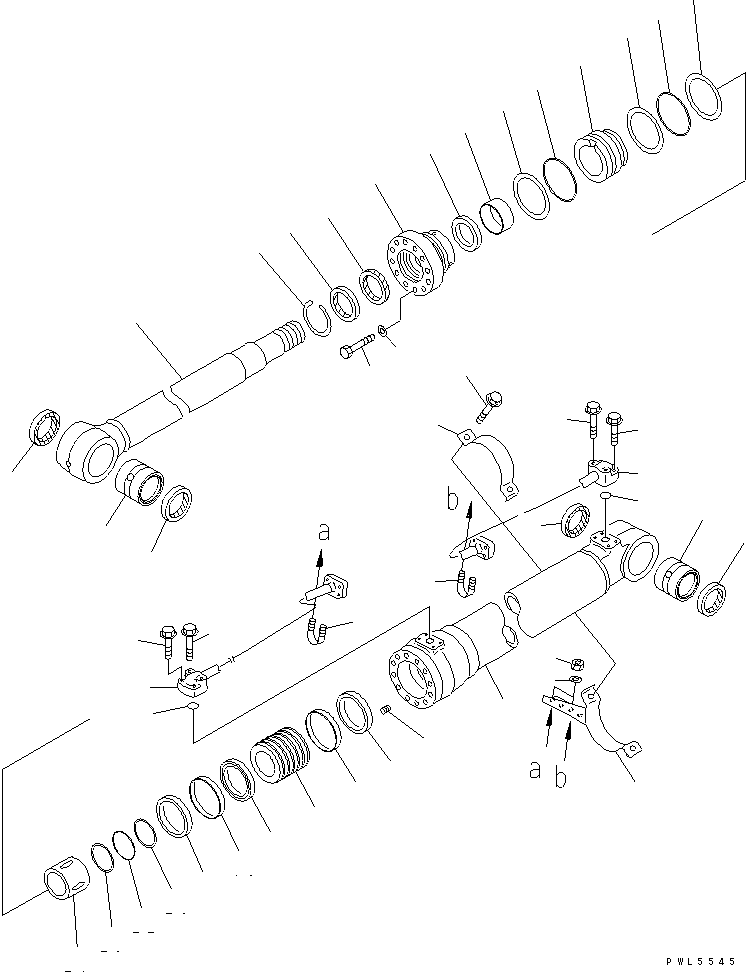 Komatsu parts book diagram for PC200LC-7-BP S/N 200001-UP: BOOM CYLINDER