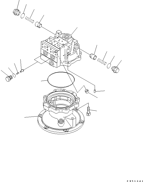 Komatsu parts book diagram for PC200LC-7-BP S/N 200001-UP: SWING MOTOR (1/3)
