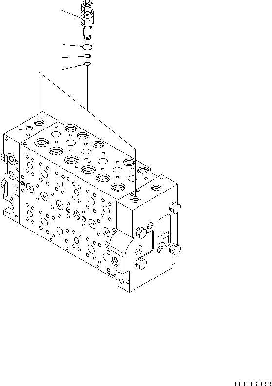 Komatsu parts book diagram for PC200LC-7-BP S/N 200001-UP: MAIN VALVE (9/16)
