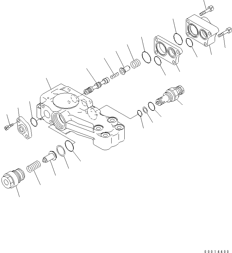 Komatsu parts book diagram for PC200LC-7-BP S/N 200001-UP: BURST VALVE (FOR ARM CYLINDER) (FOR ARM CRANE) (BOTTOM SIDE)