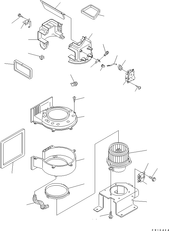 Komatsu parts book diagram for PC200LC-7-BP S/N 200001-UP: BLOWER ASS'Y (FOR AIR CONDITIONER)(#200001-250000)