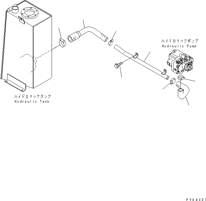 Excavators Komatsu / PC20MR-1 S/N 10001-UP (KUC Spec.)(pc20mr-c) / SUCTION LINE(150040 : H0311-01A0)