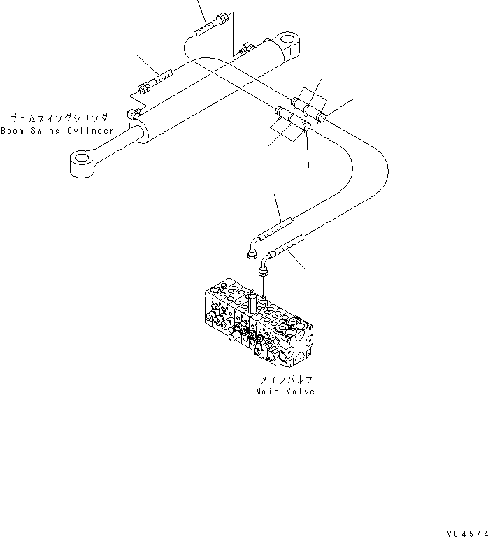 Excavators Komatsu / PC20MR-1 S/N 10001-UP (KUC Spec.)(pc20mr-c) / ACTUATOR LINE (SWING MOTOR HOSE ? 2/2)(150100 : H1100-03B0)