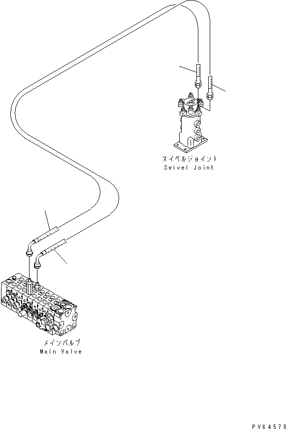 Excavators Komatsu / PC20MR-1 S/N 10001-UP (KUC Spec.)(pc20mr-c) / ACTUATOR LINE (SWIVEL JOINT HOSE ? 2/2)(150110 : H1100-04B0)