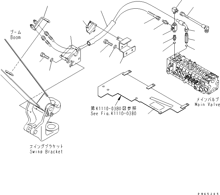Excavators Komatsu / PC20MR-1 S/N 10001-UP (KUC Spec.)(pc20mr-c) / ATTACHMENT LINE (2-WAY)(150150 : H1270-01C1)