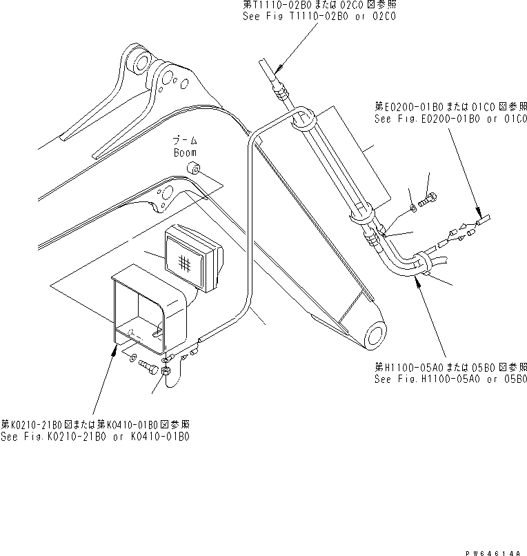 Excavators Komatsu / PC20MR-1 S/N 10001-UP (KUC Spec.)(pc20mr-c) / BOOM (WORK LAMP AND RELATED PARTS)(360030 : T1110-03B0)