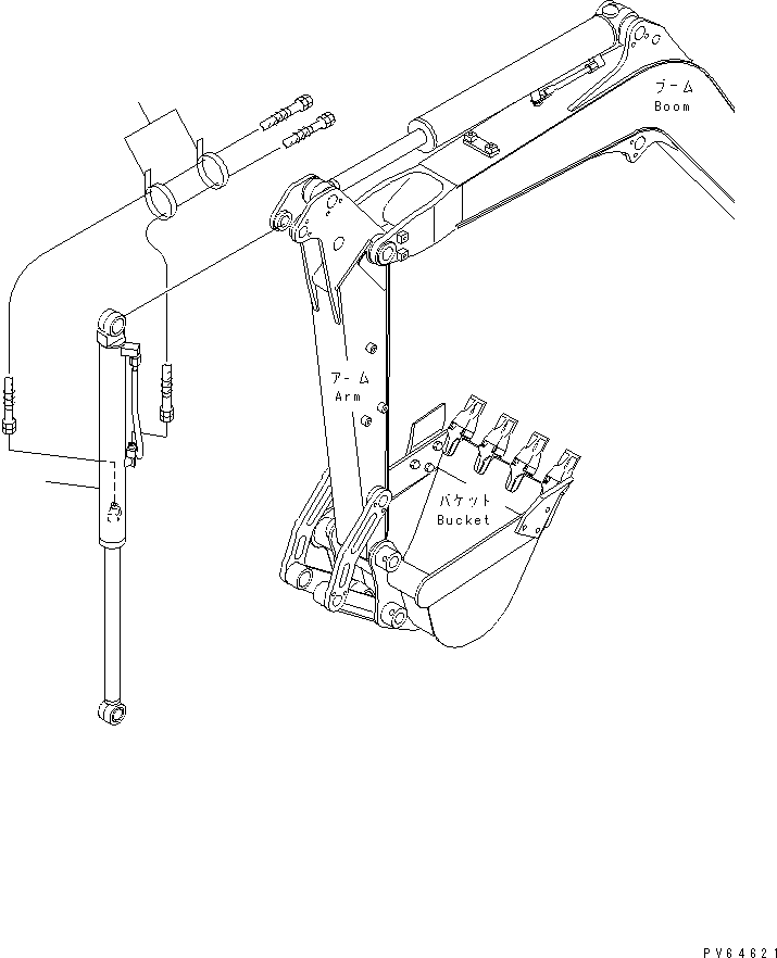 Excavators Komatsu / PC20MR-1 S/N 10001-UP (KUC Spec.)(pc20mr-c) / BUCKET CYLINDER(360120 : T1220-01B0)