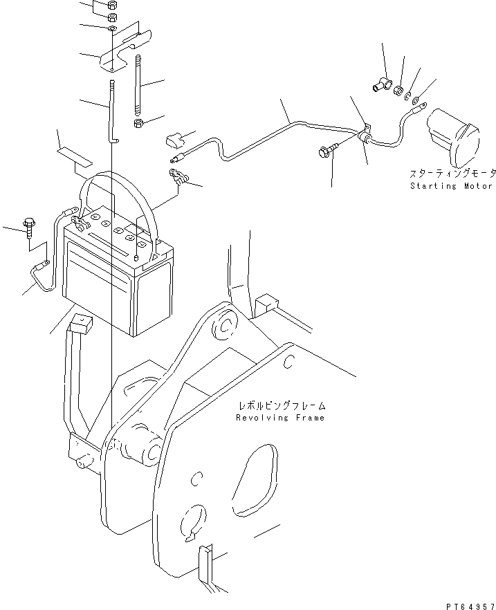 Excavators Komatsu / PC20MRX-1 S/N 10001-UP (KUE Spec.)(pc20mrxc) / BATTERY AND WIRING(120010 : E0100-01B0)